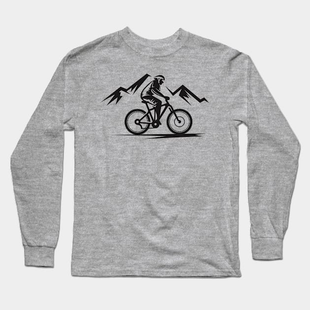 Bike downhill extreme sport Long Sleeve T-Shirt by GuavanaboyMerch